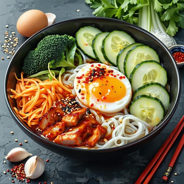 Spicy Korean Noodle Bowl