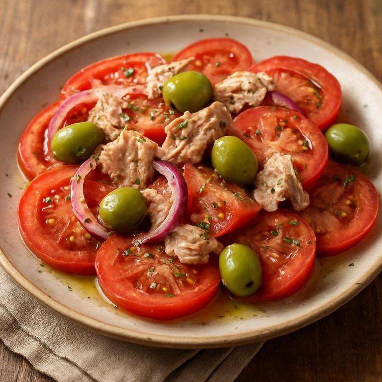 Ensalada de tomate y bonito