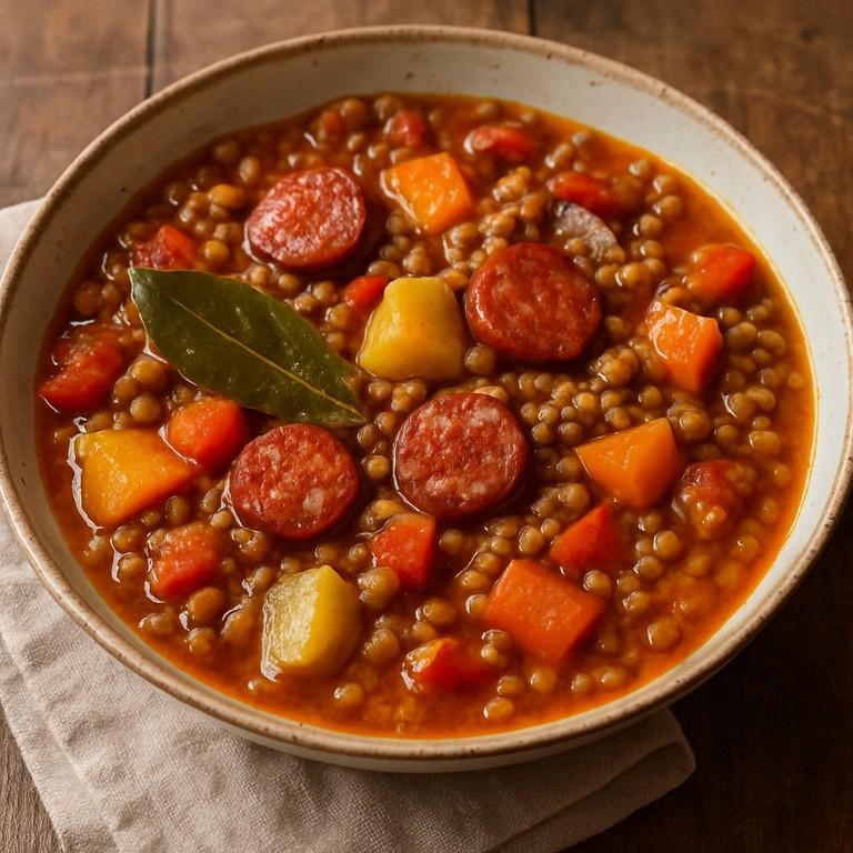Lentejas estofadas con chorizo