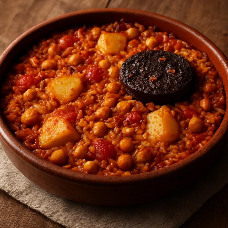 Arroz al horno con morcilla