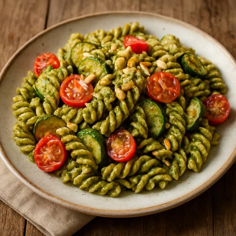 Fusilli integral con pesto